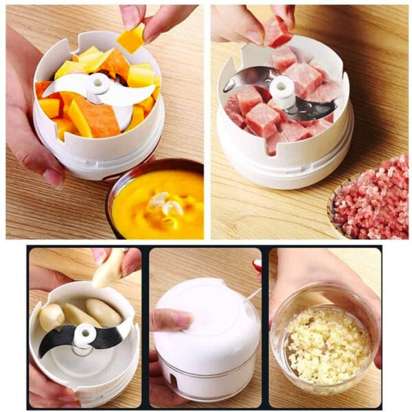 Mini Powerful Meat Grinder Hand-power Food Chopper