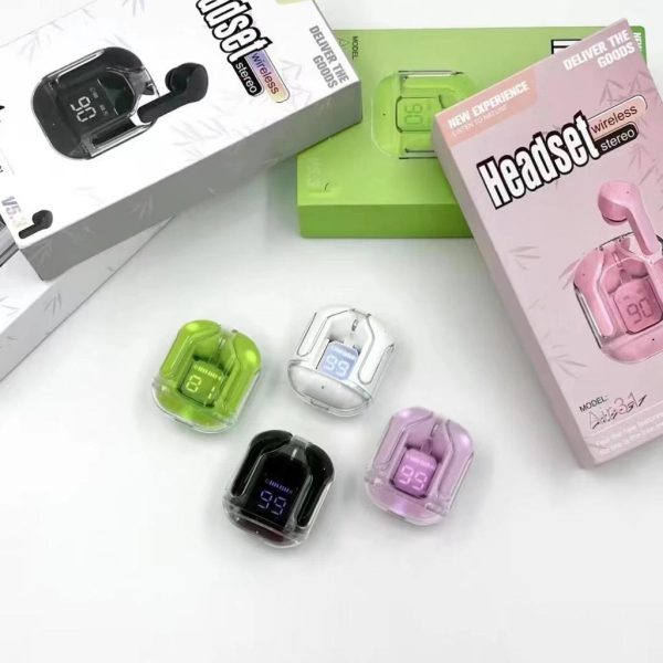 Air31 Earbuds Wireless Air 31 Crystal Transparent Body